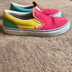Vans Colorful Canvas Slip-Ons
